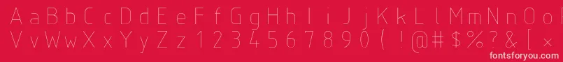 Isoct Font – Pink Fonts on Red Background