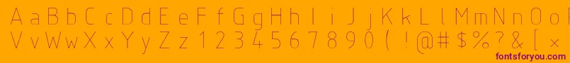 Isoct Font – Purple Fonts on Orange Background