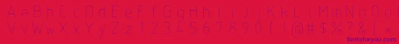 Isoct Font – Purple Fonts on Red Background