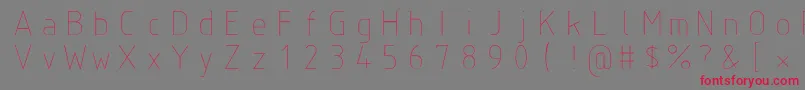 Isoct Font – Red Fonts on Gray Background