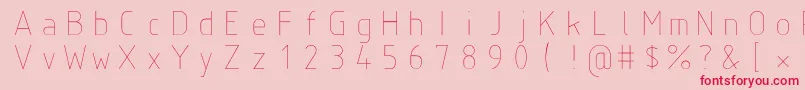 Isoct Font – Red Fonts on Pink Background