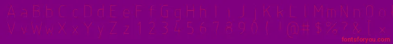 Isoct Font – Red Fonts on Purple Background