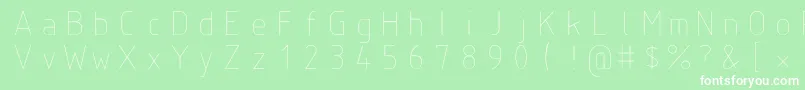 Isoct Font – White Fonts on Green Background