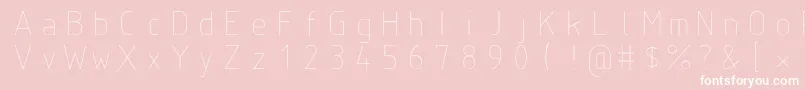 Isoct Font – White Fonts on Pink Background