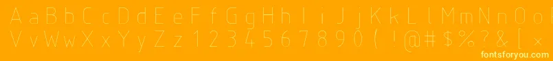 Isoct Font – Yellow Fonts on Orange Background