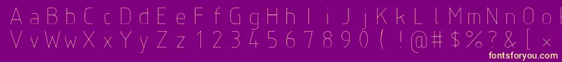 Isoct Font – Yellow Fonts on Purple Background