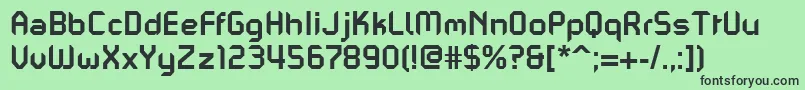 PfmechanicaaproBold Font – Black Fonts on Green Background