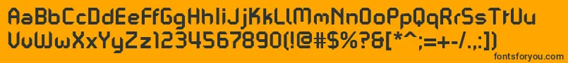 PfmechanicaaproBold Font – Black Fonts on Orange Background