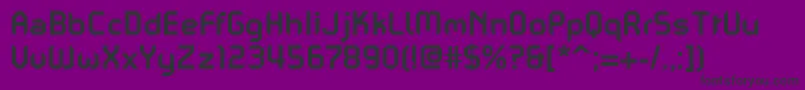 PfmechanicaaproBold-Schriftart – Schwarze Schriften auf violettem Hintergrund