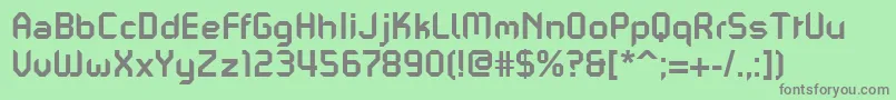 PfmechanicaaproBold Font – Gray Fonts on Green Background