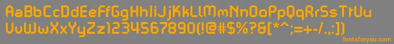 PfmechanicaaproBold Font – Orange Fonts on Gray Background