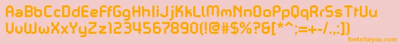 PfmechanicaaproBold Font – Orange Fonts on Pink Background