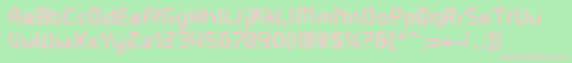 PfmechanicaaproBold Font – Pink Fonts on Green Background
