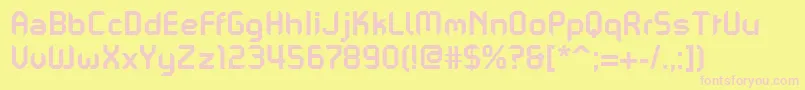 PfmechanicaaproBold Font – Pink Fonts on Yellow Background