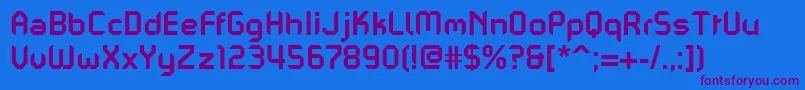 PfmechanicaaproBold Font – Purple Fonts on Blue Background