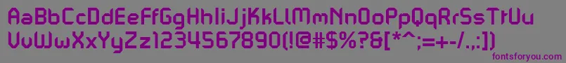 PfmechanicaaproBold Font – Purple Fonts on Gray Background