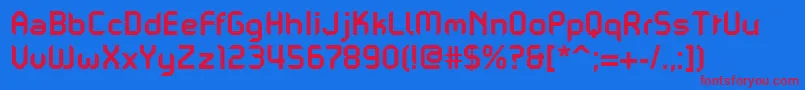 PfmechanicaaproBold Font – Red Fonts on Blue Background