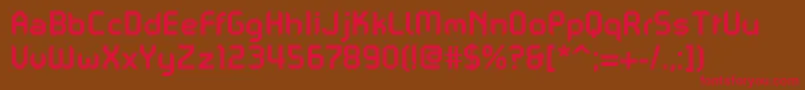 PfmechanicaaproBold Font – Red Fonts on Brown Background