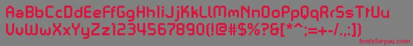 PfmechanicaaproBold Font – Red Fonts on Gray Background