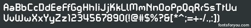 Шрифт PfmechanicaaproBold – белые шрифты на чёрном фоне