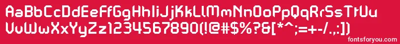 PfmechanicaaproBold Font – White Fonts on Red Background