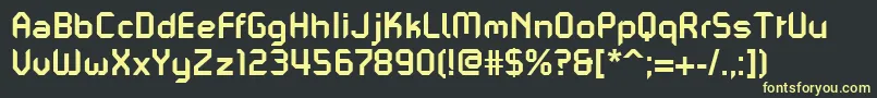 PfmechanicaaproBold Font – Yellow Fonts on Black Background