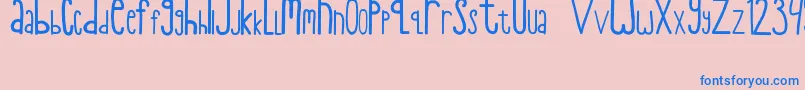 Juni2009 Font – Blue Fonts on Pink Background