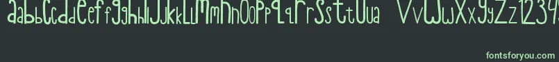 Шрифт Juni2009 – зелёные шрифты на чёрном фоне