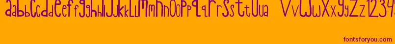 Juni2009 Font – Purple Fonts on Orange Background