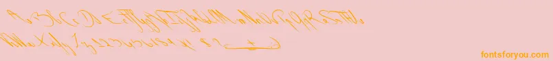 SmokeTheWorld Font – Orange Fonts on Pink Background