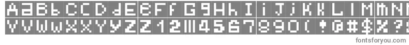 フォントBitmap – 白い背景に灰色の文字