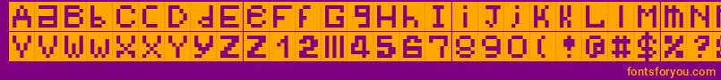 Bitmap Font – Orange Fonts on Purple Background