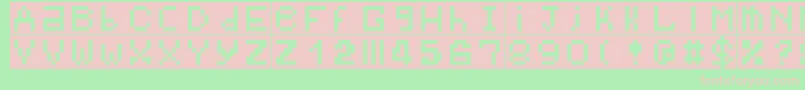 Bitmap Font – Pink Fonts on Green Background