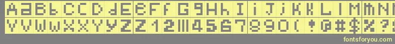 Bitmap Font – Yellow Fonts on Gray Background