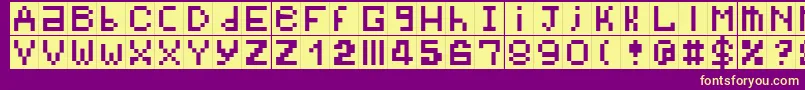 Bitmap Font – Yellow Fonts on Purple Background