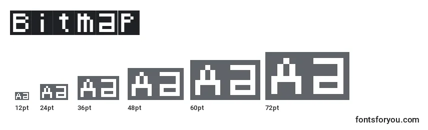 Größen der Schriftart Bitmap