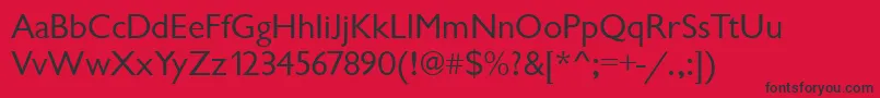 フォントGarrisonSans – 赤い背景に黒い文字