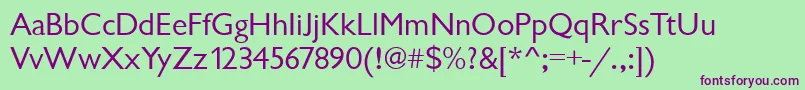 GarrisonSans Font – Purple Fonts on Green Background