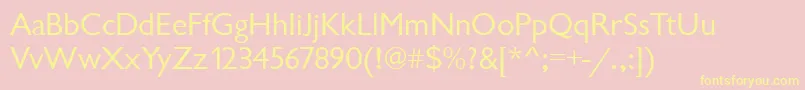 GarrisonSans Font – Yellow Fonts on Pink Background