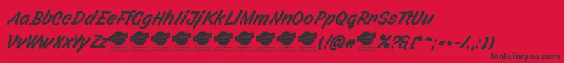 FilbertcolorPersonaluse Font – Black Fonts on Red Background