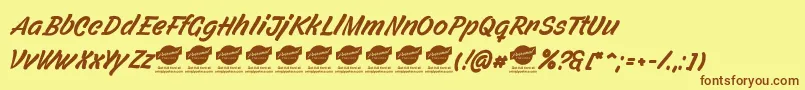FilbertcolorPersonaluse Font – Brown Fonts on Yellow Background
