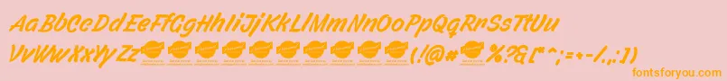 FilbertcolorPersonaluse Font – Orange Fonts on Pink Background