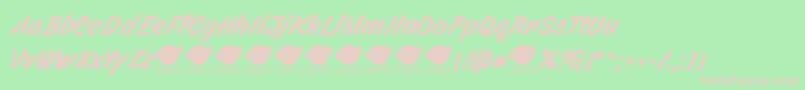FilbertcolorPersonaluse Font – Pink Fonts on Green Background
