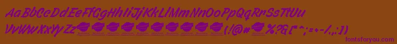 FilbertcolorPersonaluse Font – Purple Fonts on Brown Background