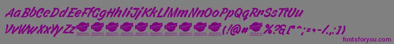 FilbertcolorPersonaluse Font – Purple Fonts on Gray Background