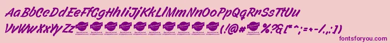 FilbertcolorPersonaluse Font – Purple Fonts on Pink Background