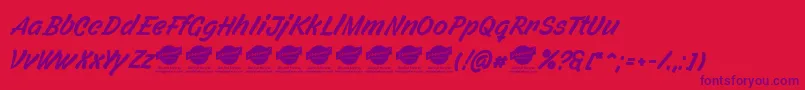 FilbertcolorPersonaluse Font – Purple Fonts on Red Background