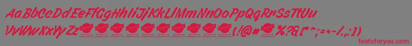 FilbertcolorPersonaluse Font – Red Fonts on Gray Background