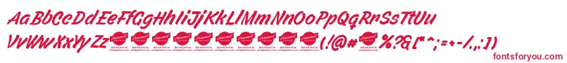 FilbertcolorPersonaluse Font – Red Fonts on White Background