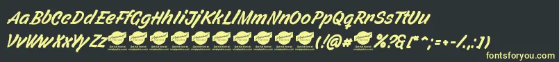 FilbertcolorPersonaluse Font – Yellow Fonts on Black Background